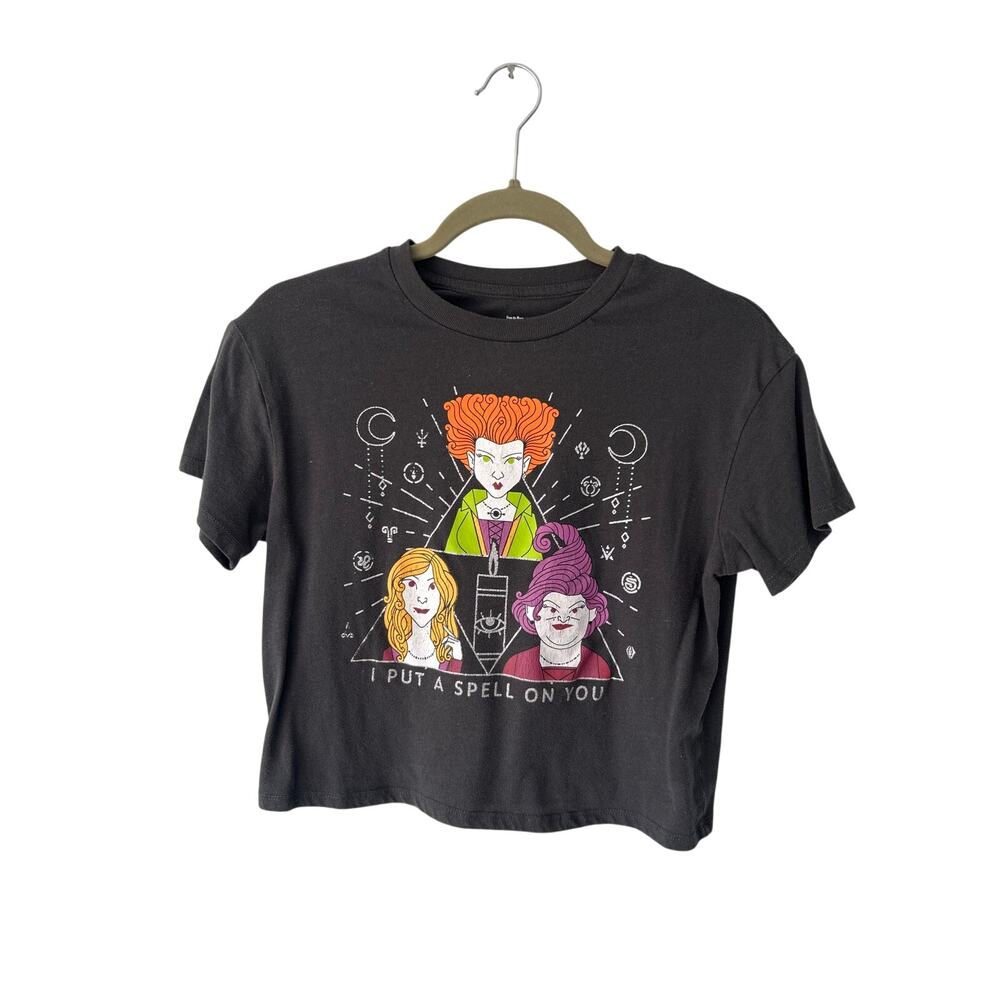 Disney Hocus Pocus I Put a Spell on You Black Short Sleeve Tee XL 14-16